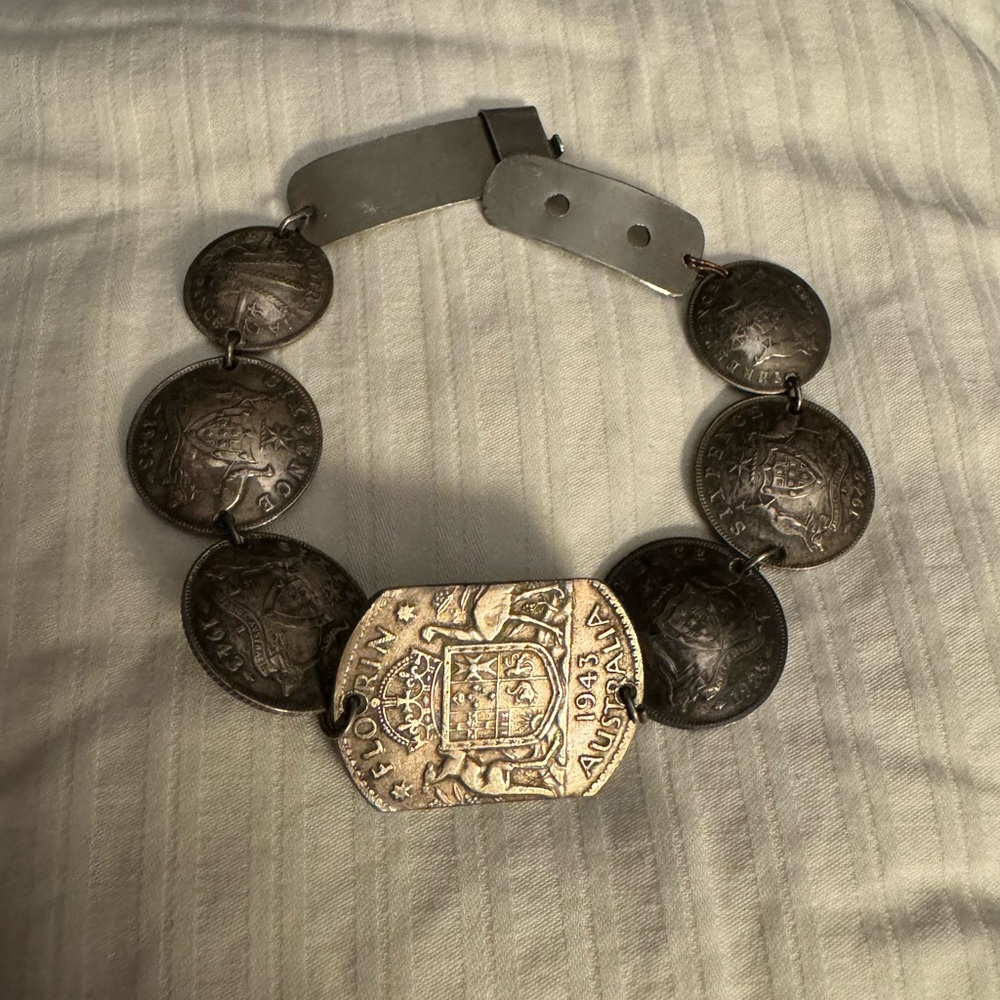 Vintage late 40’s australian coin bracelet